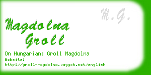 magdolna groll business card